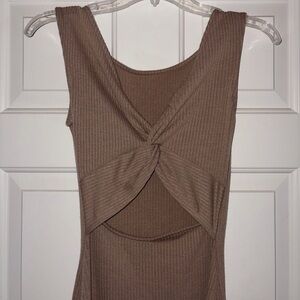Tan Sleeveless Dress